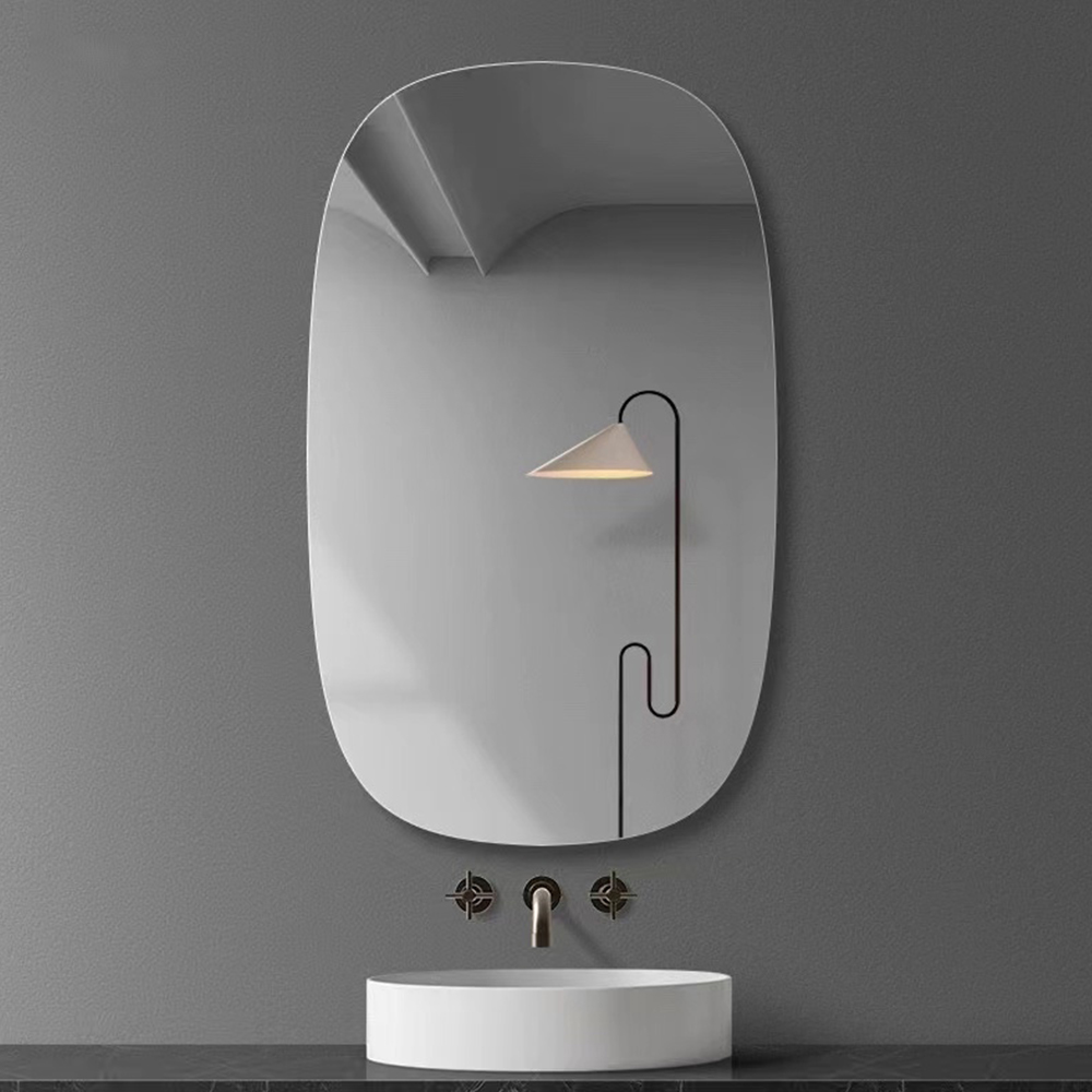 Wasserdichter rahmenloser Wand-Eitelkeits-4mm großer ovaler Wand-Glasspiegel für Badezimmer