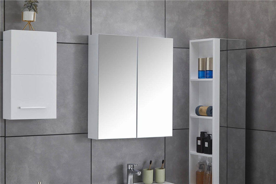 23-Zoll-Badewannen-Badezimmerschrank im europäischen Stil, an der Wand befestigt, einzelner kleiner Badezimmerschrank mit Seitenschrank