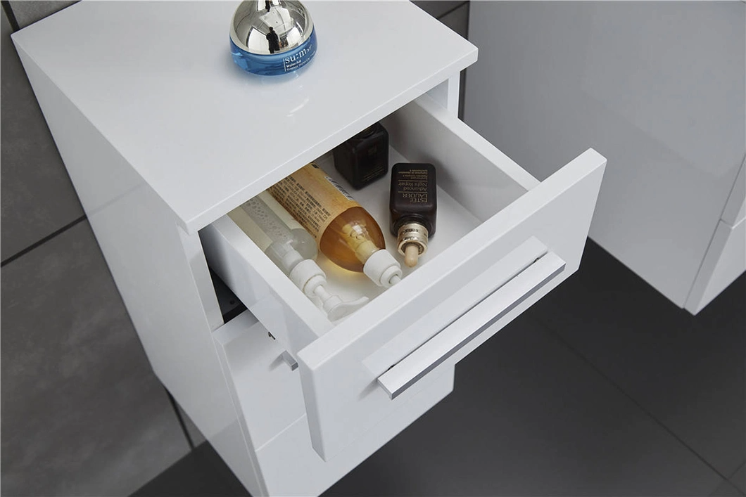23-Zoll-Badewannen-Badezimmerschrank im europäischen Stil, an der Wand befestigt, einzelner kleiner Badezimmerschrank mit Seitenschrank