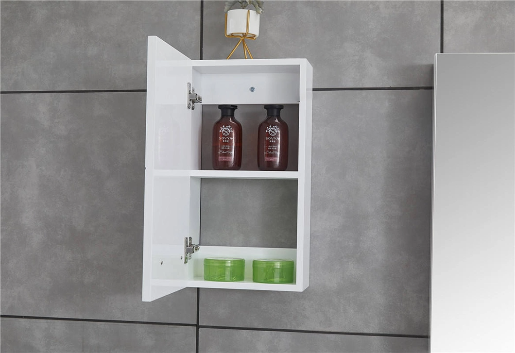 23-Zoll-Badewannen-Badezimmerschrank im europäischen Stil, an der Wand befestigt, einzelner kleiner Badezimmerschrank mit Seitenschrank