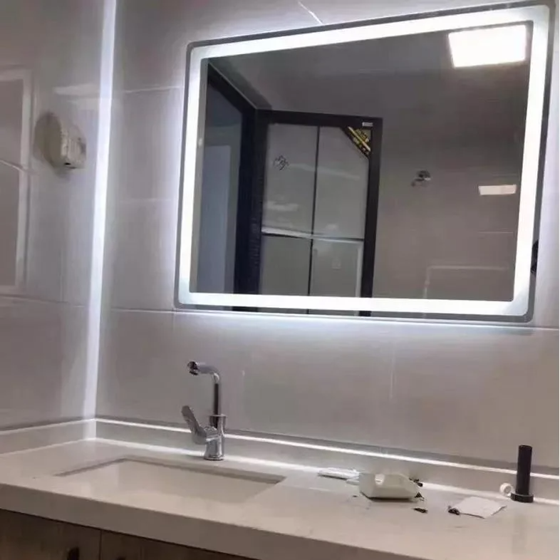Kreis-Toilette, chinesischer Bogen, rund, LED-Spiegel, Dekoration, große Wandaufkleber in voller Länge, Wand im Badezimmer mit LED-Licht-Kosmetikspiegel