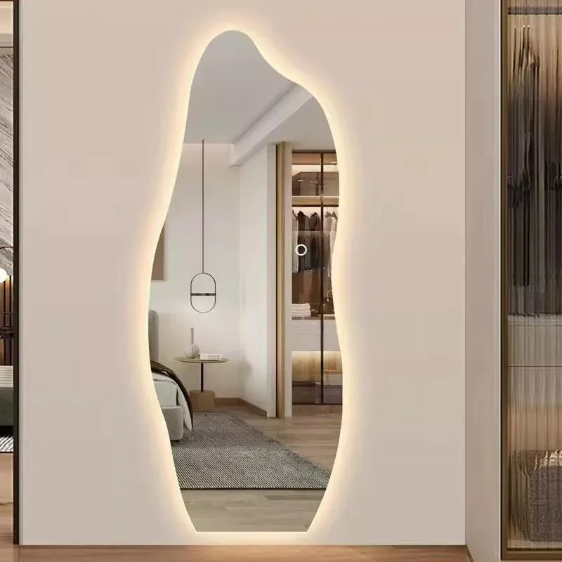 Kreis-Toilette, chinesischer Bogen, rund, LED-Spiegel, Dekoration, große Wandaufkleber in voller Länge, Wand im Badezimmer mit LED-Licht-Kosmetikspiegel