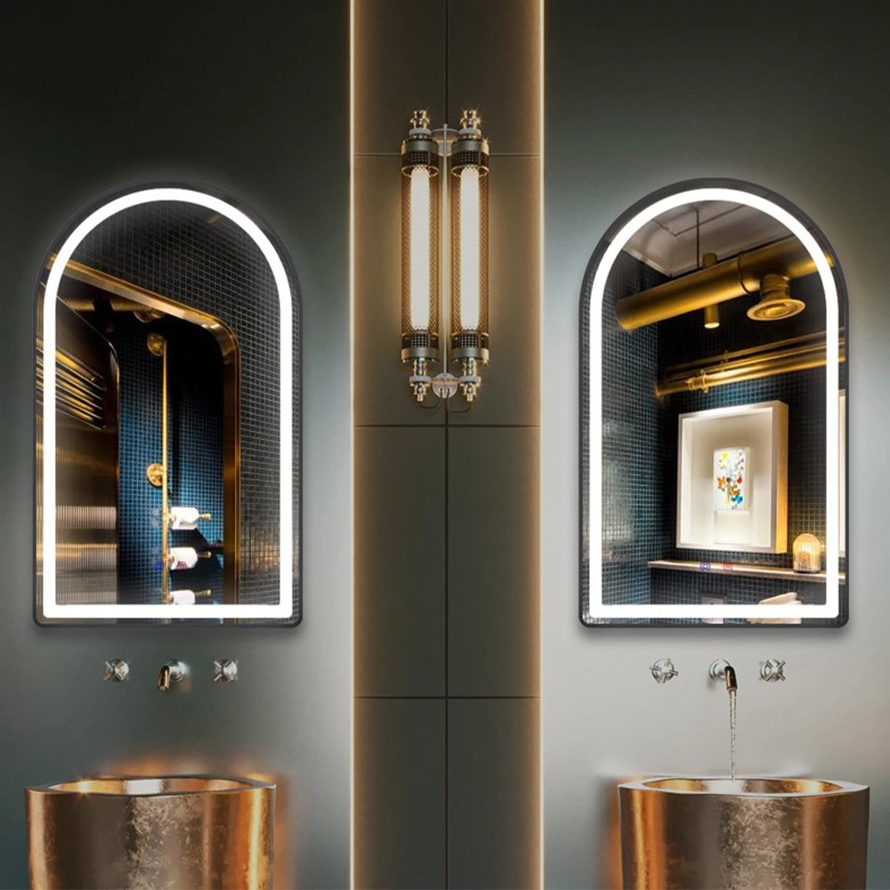 Gold-Aluminium-Oval-Metallrahmen-Spiegel-Wand-Spiegel für moderne Heimdekoration Luxus-Interieur für Badezimmer-Spiegel