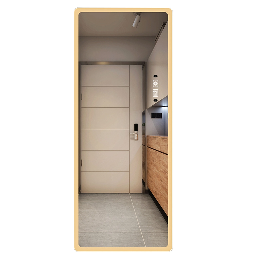 In voller Länge an der Wand befestigtes Licht Smart Rectangle Defogger Dressing Hair LED Salonspiegel