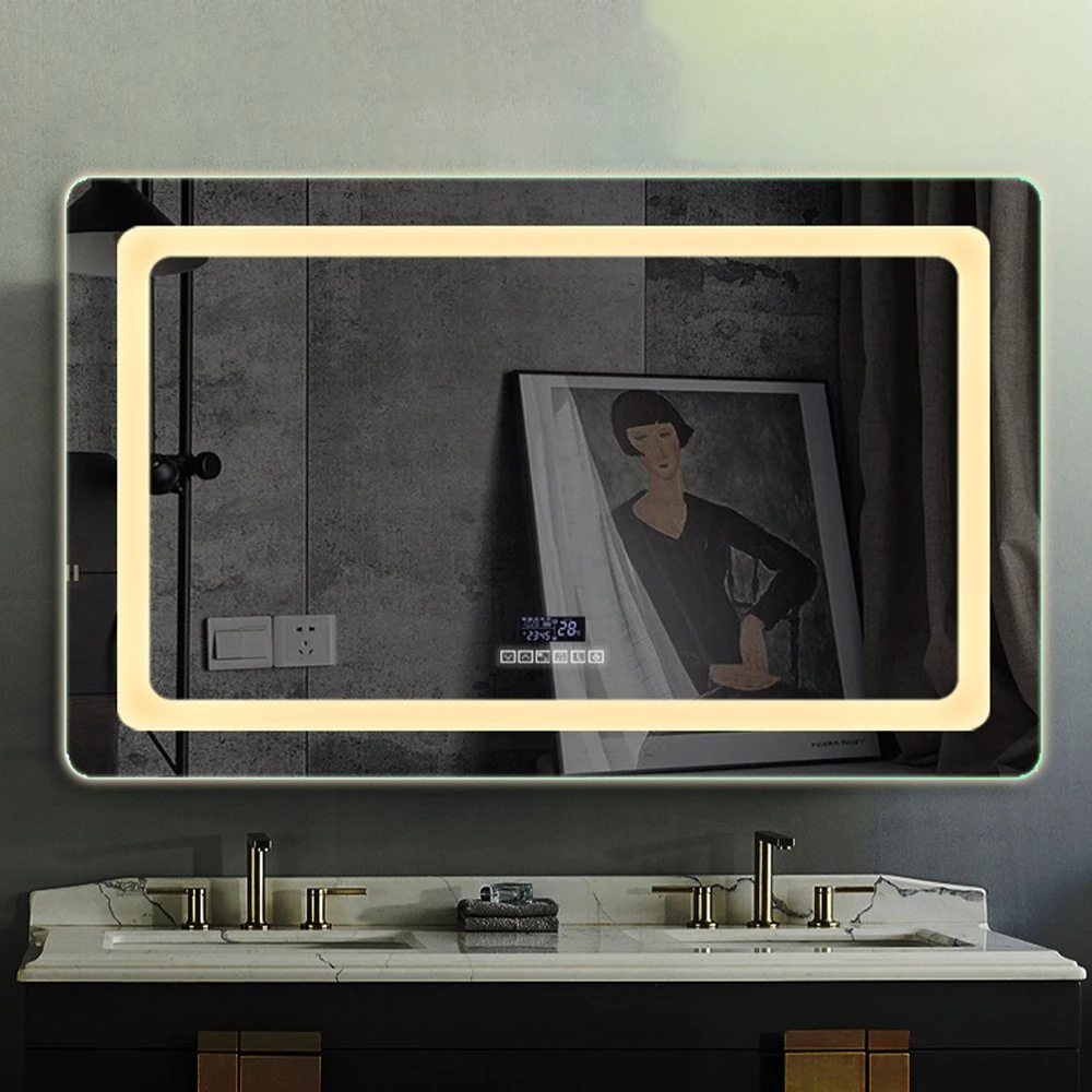 Hauptdekoration Wandspiegel Badezimmerspiegel Bluetooth Schminkspiegel LED Smart Mirror Salon Möbel