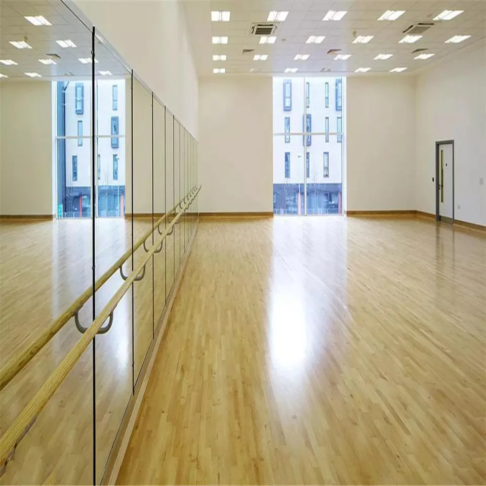 Große rahmenlose kundenspezifische Sicherheitsfilm-Rückseiten-Tanzstudio-Gymnastik-Wandspiegel