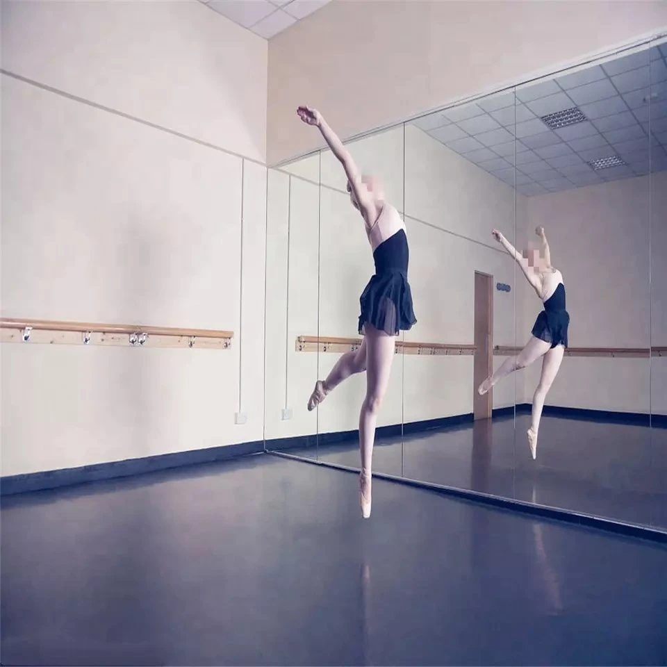 Große rahmenlose kundenspezifische Sicherheitsfilm-Rückseiten-Tanzstudio-Gymnastik-Wandspiegel