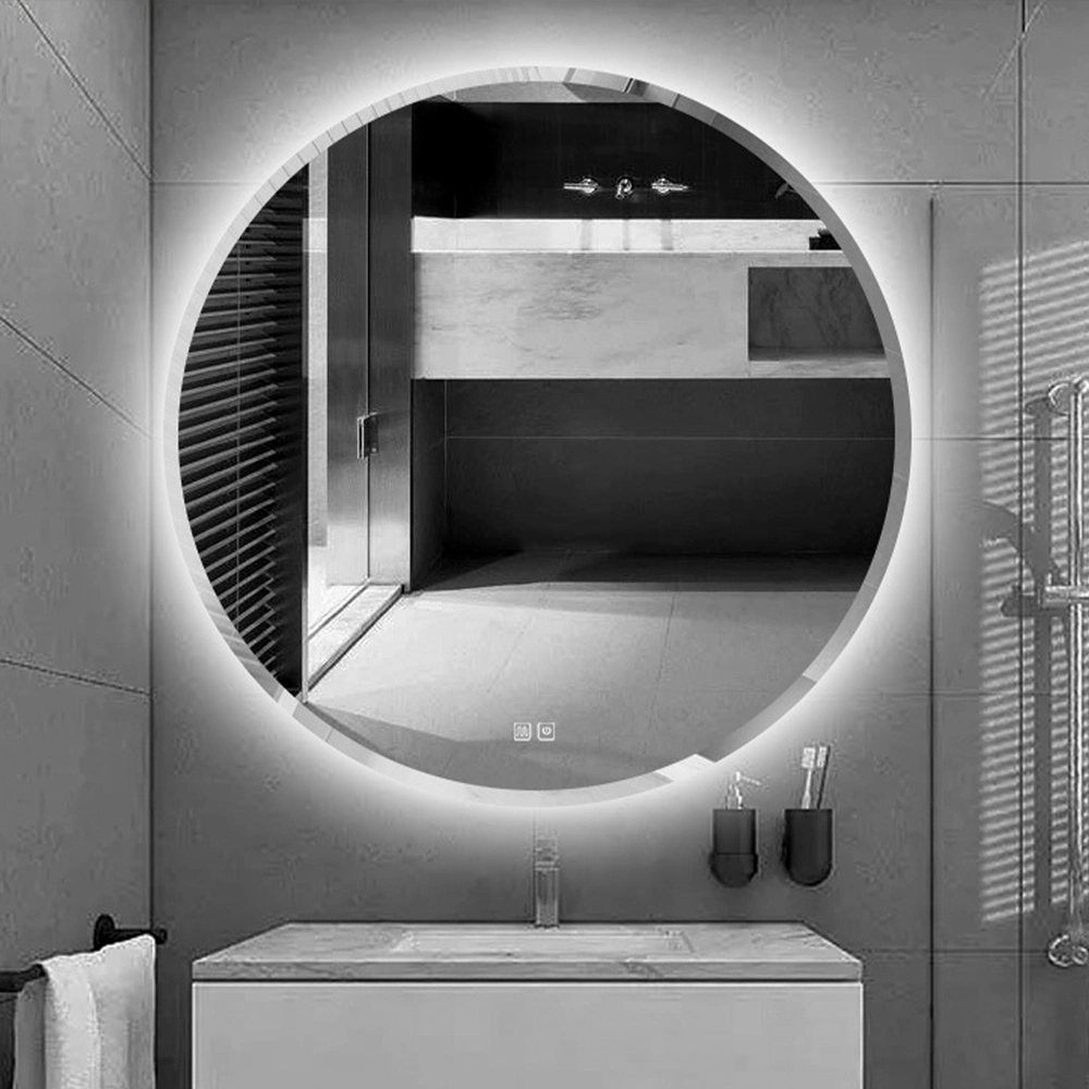Manufaktur Smart Badezimmer LED beleuchteter rahmenloser großer Spiegel runder Wandspiegel