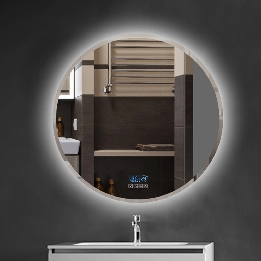 Manufaktur Smart Badezimmer LED beleuchteter rahmenloser großer Spiegel runder Wandspiegel