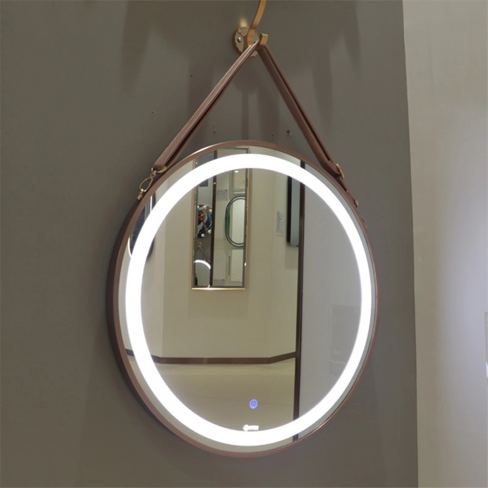 Guys Hot Sale Badezimmerspiegel 60 cm 80 cm Hotel Dekorativer moderner runder Wand-Anti-Fog-Badezimmerspiegel mit LED