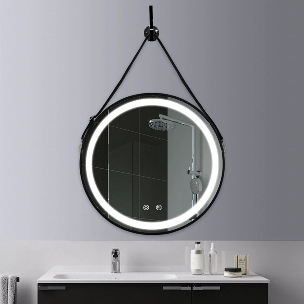 Guys Hot Sale Badezimmerspiegel 60 cm 80 cm Hotel Dekorativer moderner runder Wand-Anti-Fog-Badezimmerspiegel mit LED