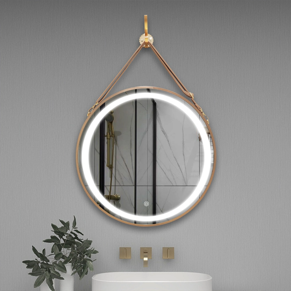 Guys Hot Sale Badezimmerspiegel 60 cm 80 cm Hotel Dekorativer moderner runder Wand-Anti-Fog-Badezimmerspiegel mit LED