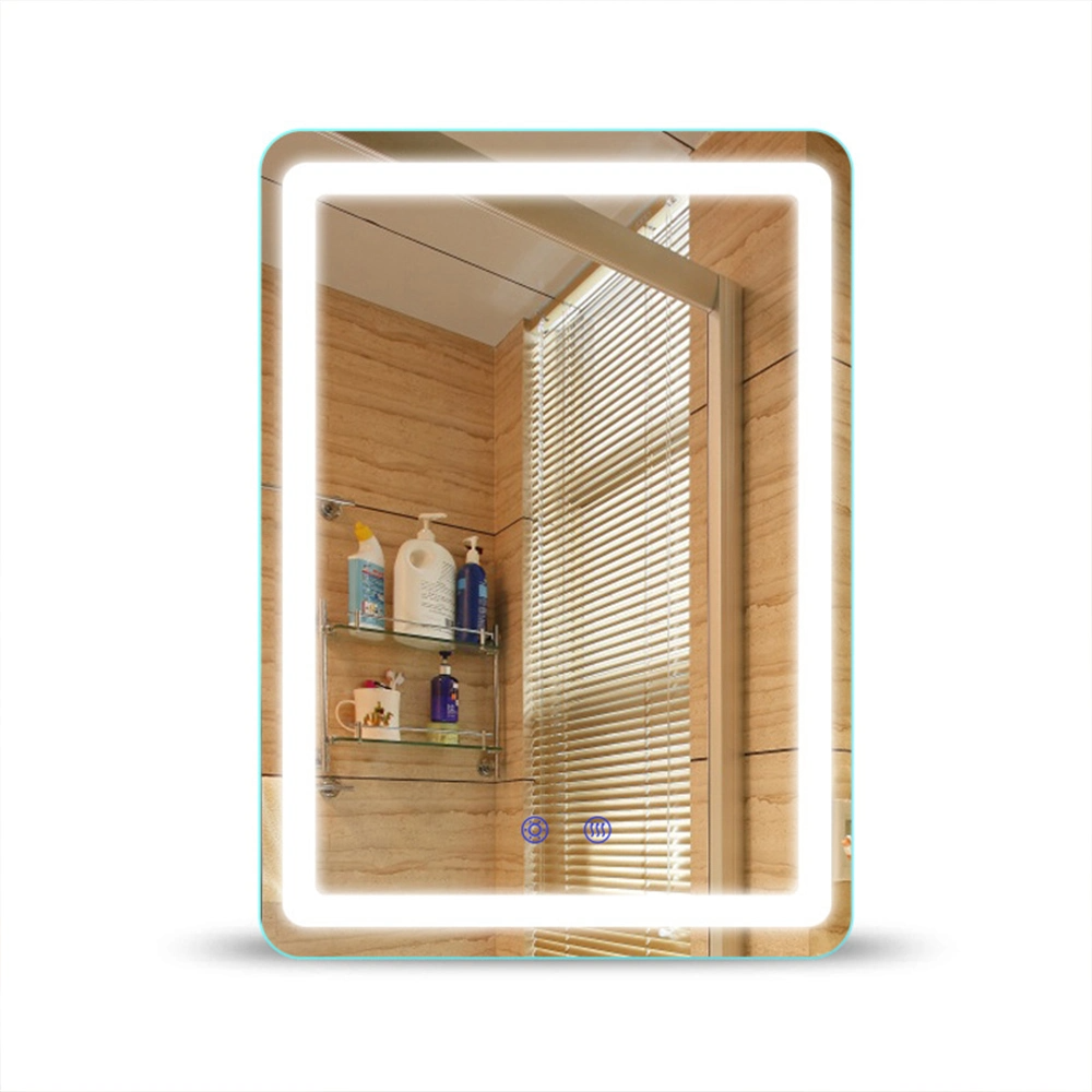 LED-Antibeschlag-beleuchteter intelligenter Bluetooth-Badezimmerspiegel mit Digitaluhr