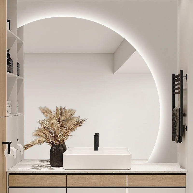 Unregelmäßig geformte LED-Leuchten, intelligenter Badezimmerspiegel, Toilette, Wandmontage, leuchtender Spiegel, Schminktisch, Schminkspiegel