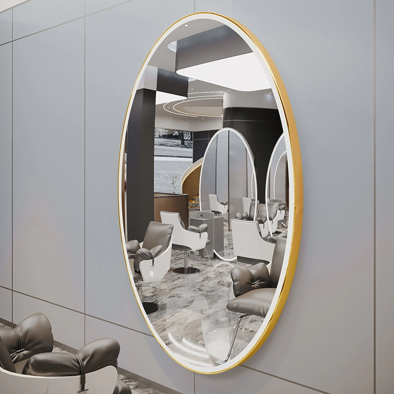 New Fashion Big Size Salon Spiegel Customized LED Light Styling Station Schönheitsspiegel Friseurmöbel