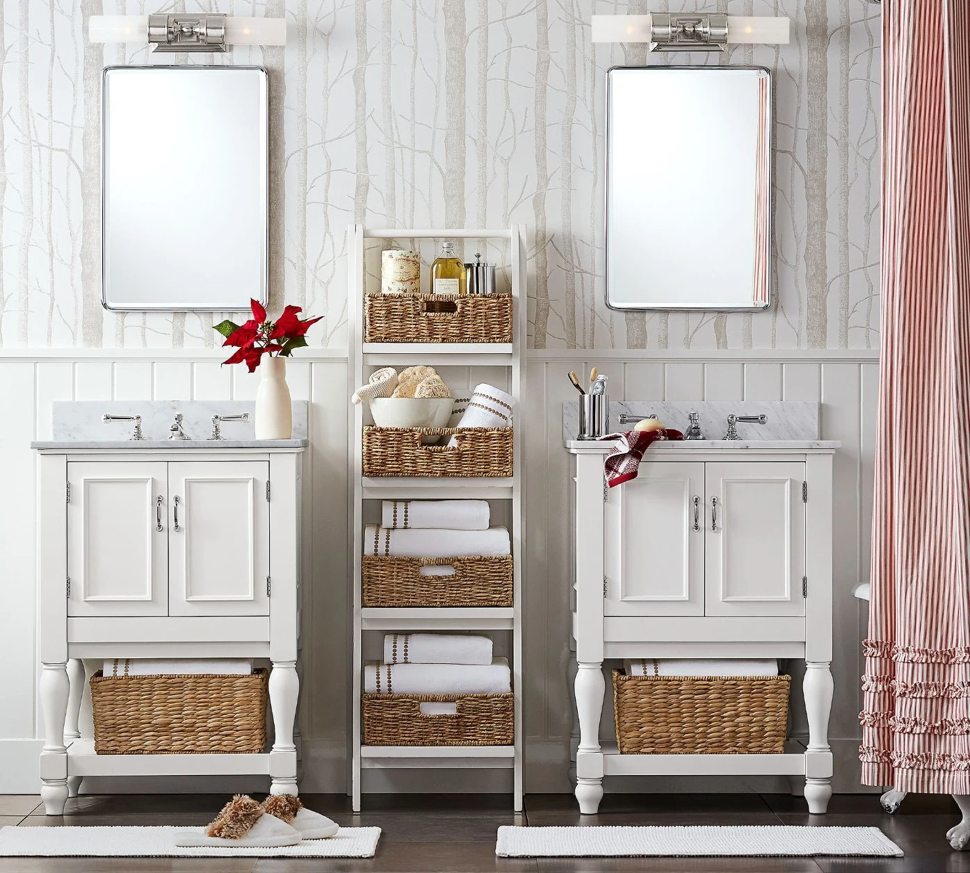 Badspiegel Smart Antifog Vanity Wandmontierter Spiegel mit Rasierspiegel Badezimmer
