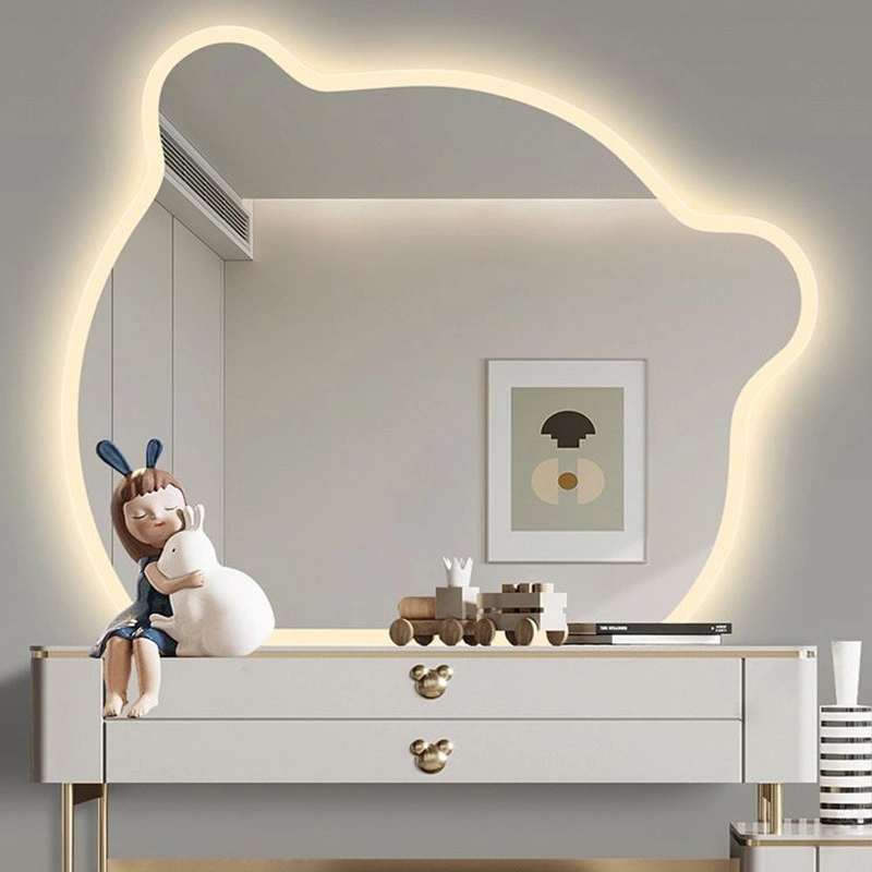 Bär Touch Screen Wave Spiegel Toilette Schlafzimmer Kreativer unregelmäßiger heterotypischer Make-up-Kosmetikspiegel