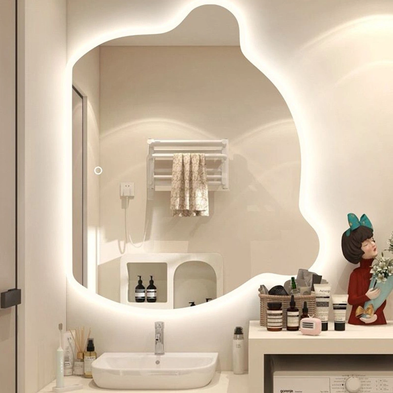 Bär Touch Screen Wave Spiegel Toilette Schlafzimmer Kreativer unregelmäßiger heterotypischer Make-up-Kosmetikspiegel