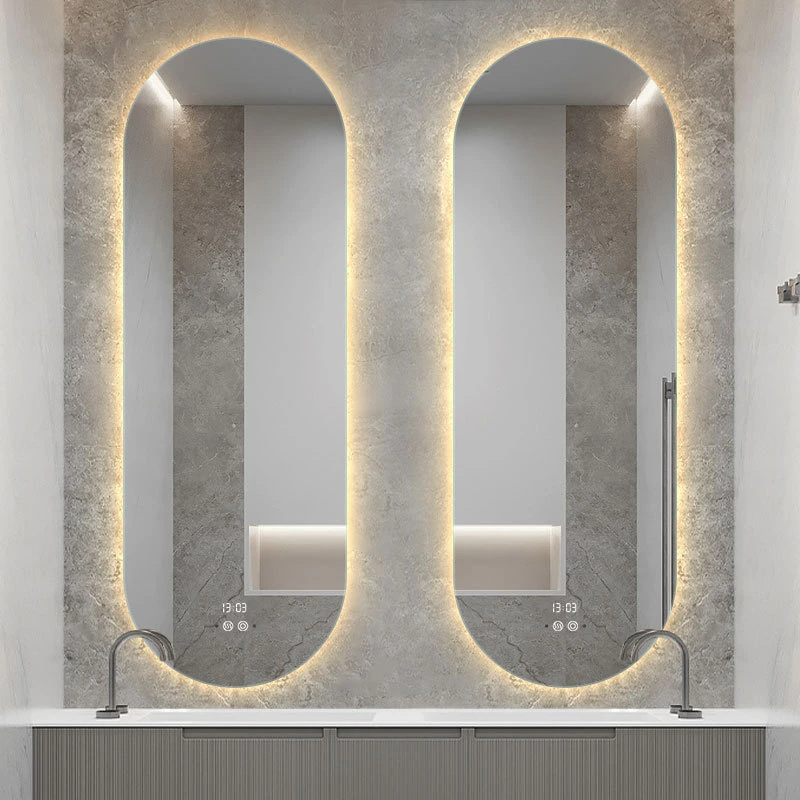 Intelligenter Badezimmerspiegel Wandmontierter LED-Badezimmerspiegel mit leicht beschlagfreiem Toilettenspiegel