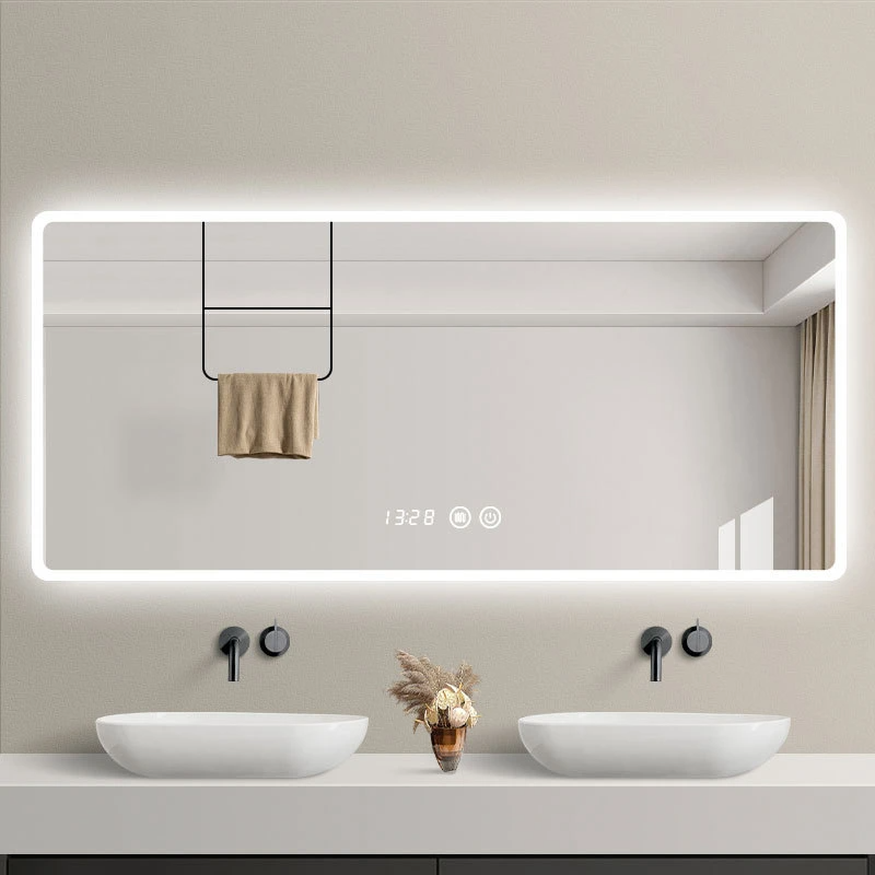 Intelligenter Badezimmerspiegel Wandmontierter LED-Badezimmerspiegel mit leicht beschlagfreiem Toilettenspiegel