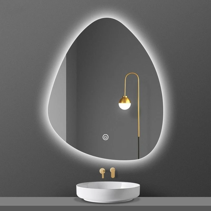 Unregelmäßige benutzerdefinierte Beleuchtung Badezimmerspiegel Wandmontierte Badewanne Special-Interest Vanity Smart LED Mirror