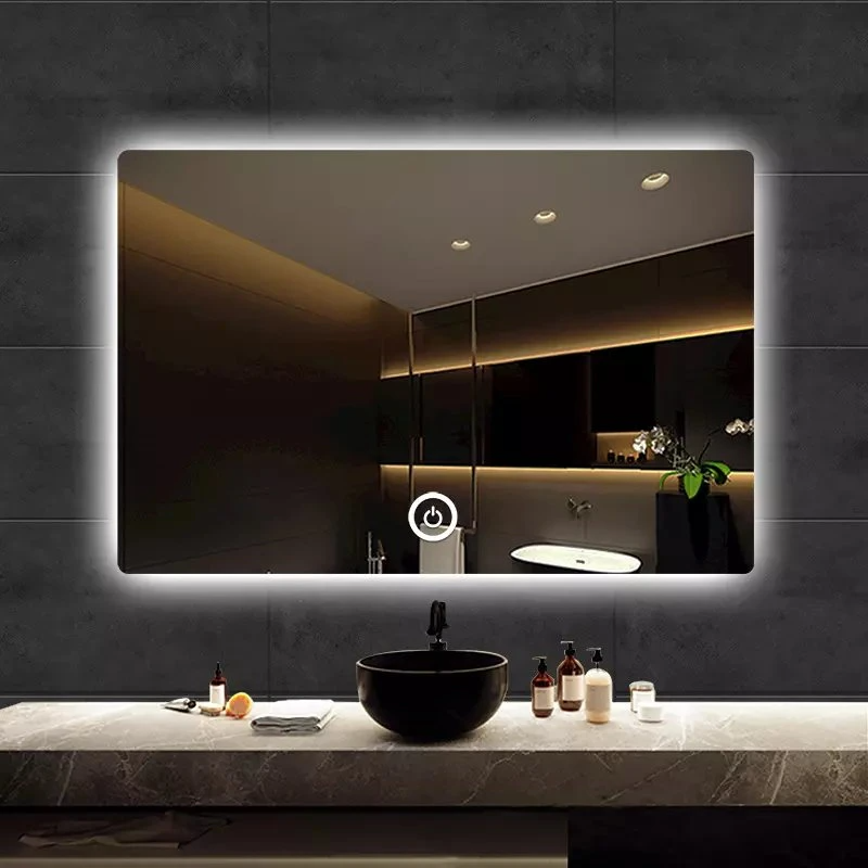 Rectangle Badezimmer Intelligenter rahmenloser LED-Spiegel