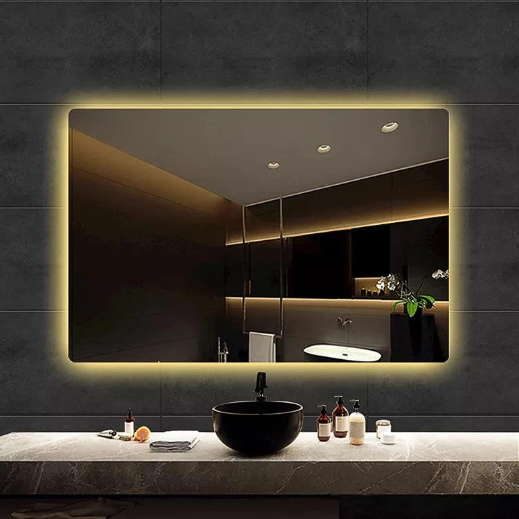 Rectangle Badezimmer Intelligenter rahmenloser LED-Spiegel