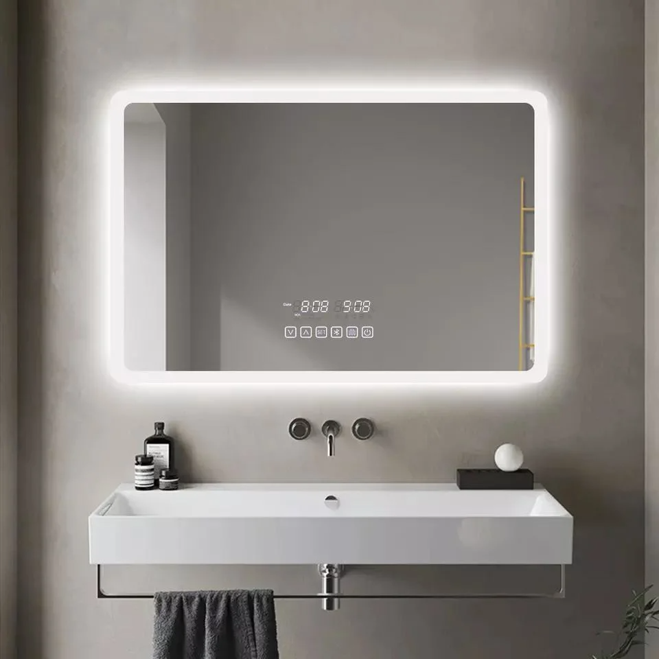 LED-Badezimmerspiegel-Lautsprecher Musik mit Make-up-Smart-beleuchtetem LED-Spiegel-Touchscreen